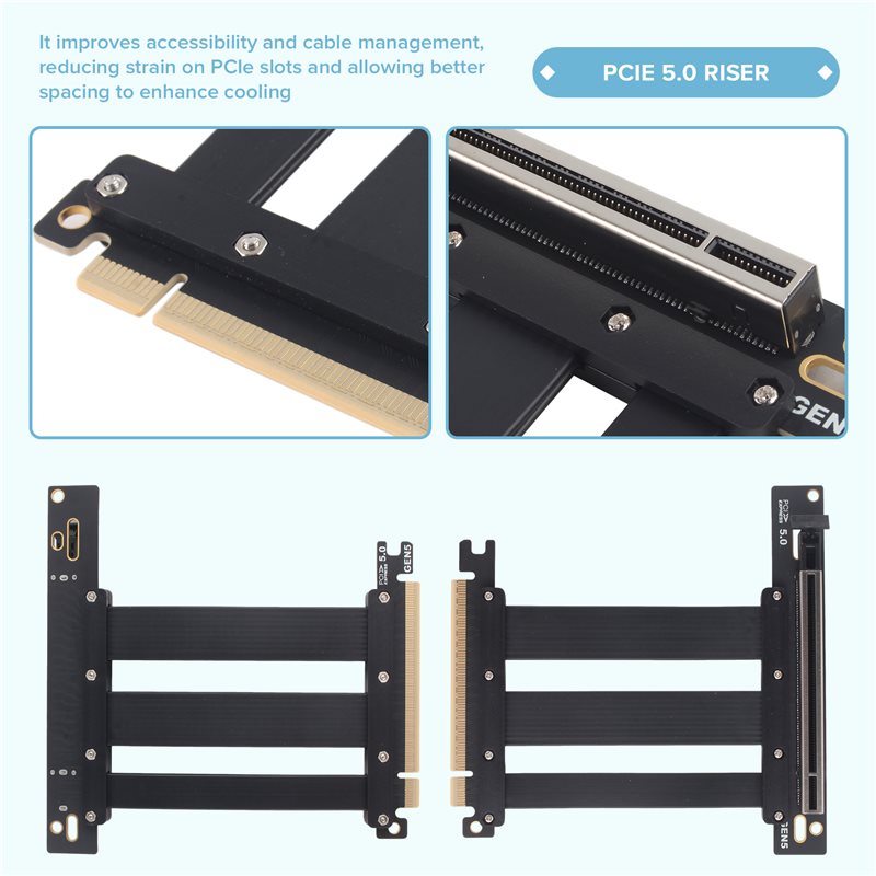 สายต่อขยาย PCIe 5.0 X16 ยาว 10 - Pcie 5.0 Gpu Riser Cable บทวิจารณ์และราคา