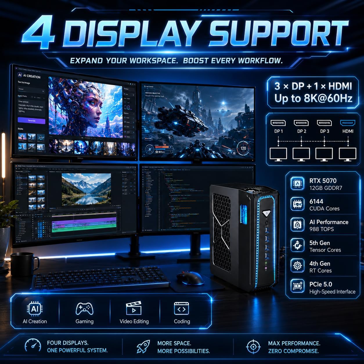 มินิพีซีระบายความร้อนด้วยของเห - Desktop Gaming Gpu 32Gb บทวิจารณ์และราคา