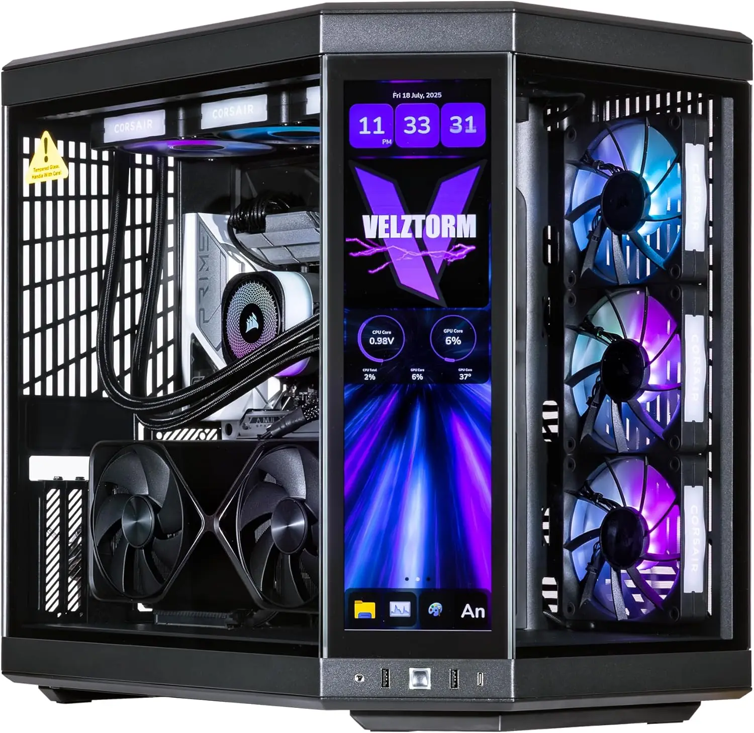 Velztorm LCD สีดำ Praetix ประก - Rtx 5080 16Gb บทวิจารณ์และราคา